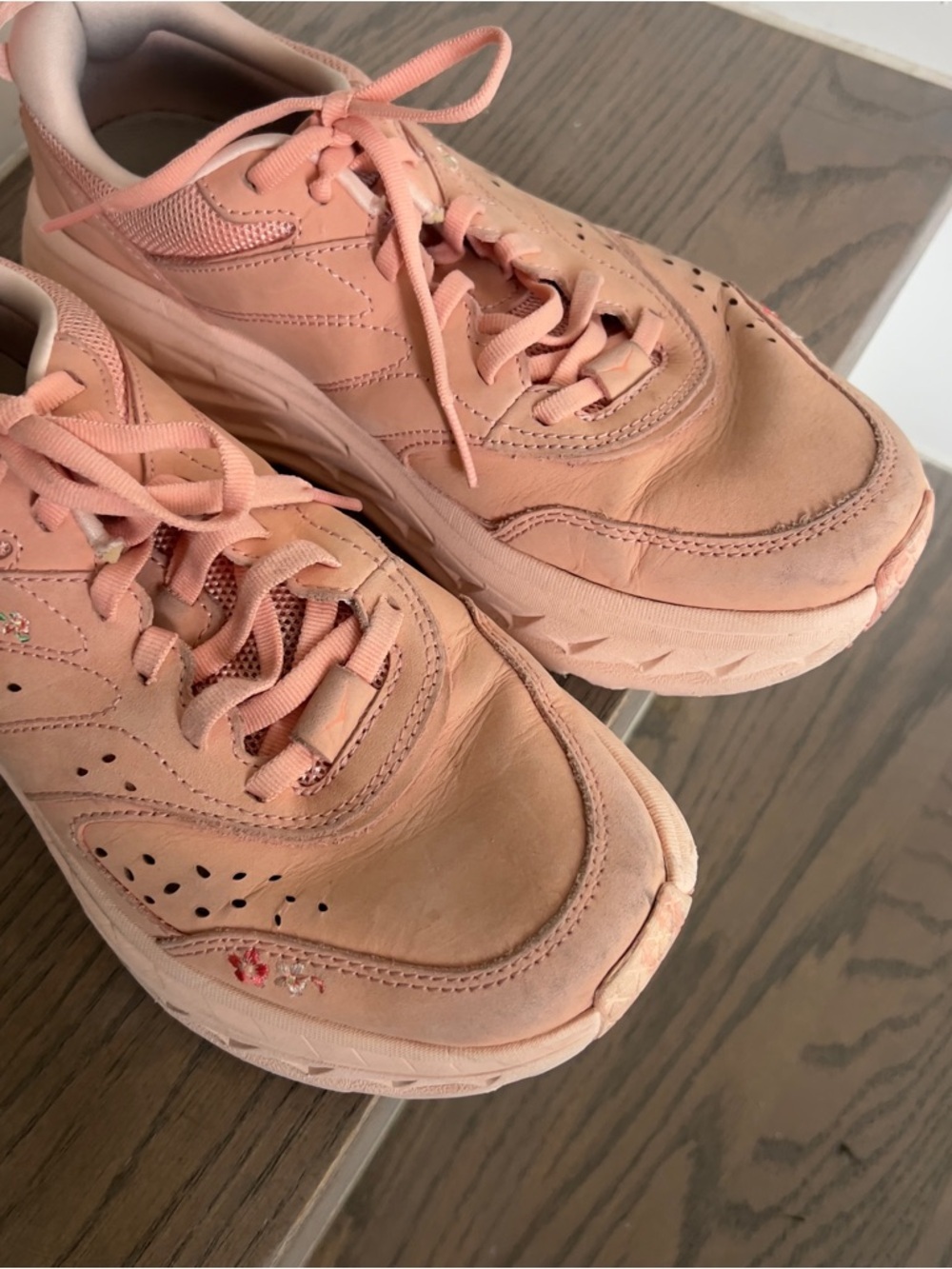 HOKA Vibrant Bloom U Bondi L BP Floral Sneakers in Dry Clay / Dawn Light - 8.5 - Picture 7 of 9